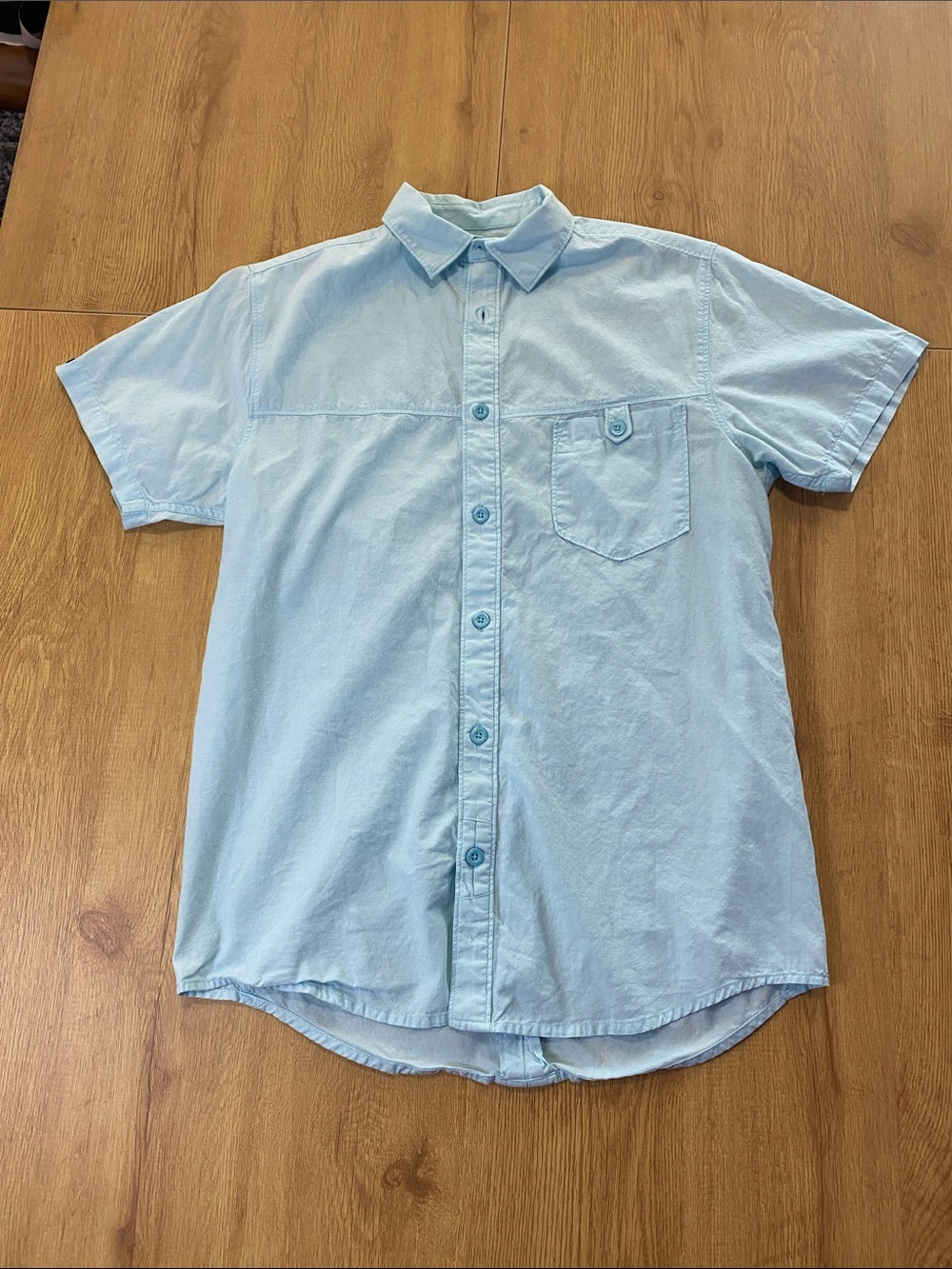 Under Armour Pale Blue Short-Sleeve Button-Down Shirt